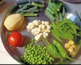 A picture of step 1 of Sindhi Kadhi.