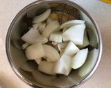 A picture of step 1 of Kodha Nu Shaak/Bhopda Chi Bhaji/Kaddu Ki Subji/Pumpkin Curry.