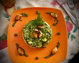 A picture of step 8 of Rice with Zucchini Pesto and Mussels.