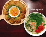 A picture of step 4 of Bún chả cá.