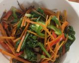 Hình bước làm 5 của món Miến xào Japchae Hàn Quốc