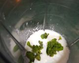 A picture of step 1 of Mint lassi.