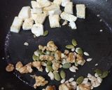 A picture of step 4 of Japanese tabbouleh with millet.