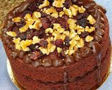 Foto del paso 12 de la receta: Tarta red velvet con nueces, arándanos y chocolate
