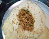 A picture of step 9 of Stuffed Maida crepe fried rolls.