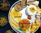 A picture of step 3 of Kaju Puranpoli "Maharastian thali".