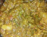 A picture of step 4 of Aloo began ki sabzi.
