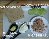 Foto del paso 1 de la receta: Sándwich o canapé de pepino y atún