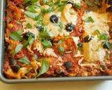 A picture of step 5 of Lasagna Italian style with Spaghetti squash.