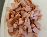 A picture of step 2 of My Smoked Sausage and smoked cheese Pasta.😊.