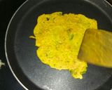 A picture of step 4 of Oats chilla.