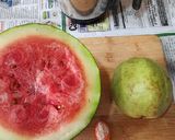 A picture of step 1 of Watermelon 🍉 gauva mix juice.