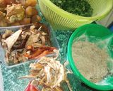 A picture of step 1 of Egusi soup.