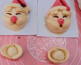 Hình bước làm 1 của món Bánh bao đón giáng sinh