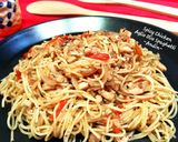 Foto langkah ke 5 dari resep Spicy Chicken Aglio Olio Spaghetti.
