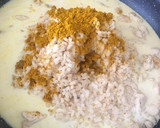 Foto del paso 3 de la receta: Arroz integral cremoso al curry con pollo y queso de cabra