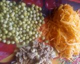 A picture of step 1 of Veggies pancake with green pea chutney.
