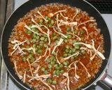A picture of step 19 of Aiba’s Mapo Edamame with Dried Edamame and Dried Shimeji Mushrooms.