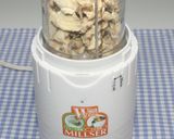 A picture of step 9 of Aiba’s Mapo Edamame with Dried Edamame and Dried Shimeji Mushrooms.