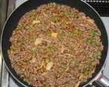 A picture of step 20 of Aiba’s Mapo Edamame with Dried Edamame and Dried Shimeji Mushrooms.