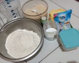 Foto langkah ke 1 dari resep Roti tawar pandan kukus tanpa mixer, tanpa ulen, tanpa telur.