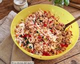 Foto del passaggio 9 della ricetta Insalata di riso con sfilacci di equino, tonno e verdure croccanti