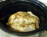 A picture of step 2 of Melissa's whole crockpot chicken.