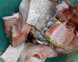 A picture of step 4 of Green masala fish marination.