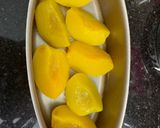 Hình bước làm 2 của món Panna cotta thạch trà đào 🍑