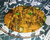 A picture of step 12 of Stuffed Curried Okra.