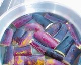 Hình bước làm 1 của món Món chay:Cà tím xào chua ngọt