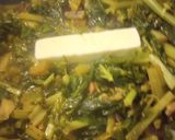 A picture of step 4 of Turnip and Greens.