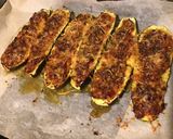 Une image de l'étape 5 de Courgettes farcies jambon tomates emmental et origan.