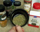 A picture of step 1 of Melissa's whole crockpot chicken.