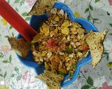A picture of step 3 of Papad Chat.