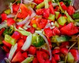 A picture of step 1 of Dahi Wala kachumber.