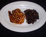 A picture of step 4 of Grilled szechuan pork chops with black rice.