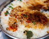 A picture of step 10 of Paneer tikka biryani.