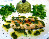 Foto del paso 7 de la receta: Salmón con arroz y aguacate al pesto