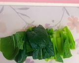 A picture of step 1 of Simple Komatsuna with Sesame Dressing (Great for Bento).