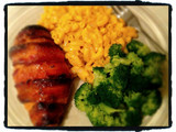 Sticky Mustard Glazed Bacon wrapped Chicken
