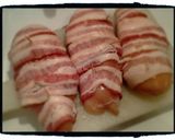 A picture of step 3 of Sticky Mustard Glazed Bacon wrapped Chicken.