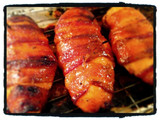 Sticky Mustard Glazed Bacon wrapped Chicken