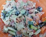 A picture of step 3 of Fresh Garden salad with thousand Island 🥗.