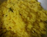 A picture of step 3 of Leftover besan dhokla sev khamani.