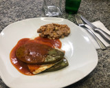 Foto del paso 3 de la receta: Nopal asado en caldillo jitomate (con pechuga pavo y queso panela)