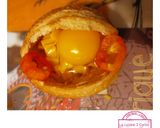 Une image de l'étape 6 de #Avril Egg boat ou Œuf cocotte cuit dans un pain.