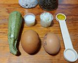 A picture of step 1 of Zucchini and Egg Omelette.