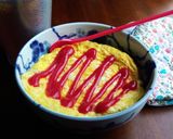 A picture of step 8 of Oatmeal Omurice-Style.