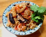 A picture of step 4 of Mushroom and Sakura Shrimp Rice (Sushi Rice Version).